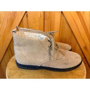 Appleseed’s Tan Suede Ankle Fall Booties Boots Shoes Size US 7.5N warm insole